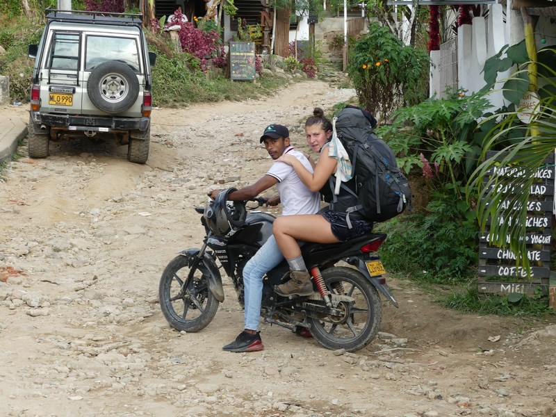 Moto taxi in Minca