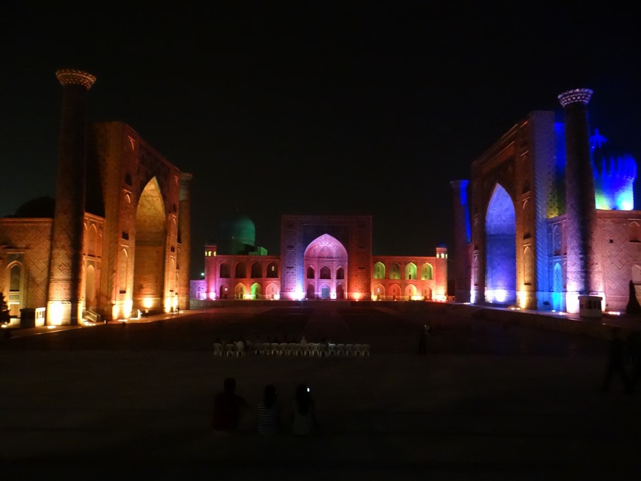 Light show Samarkand