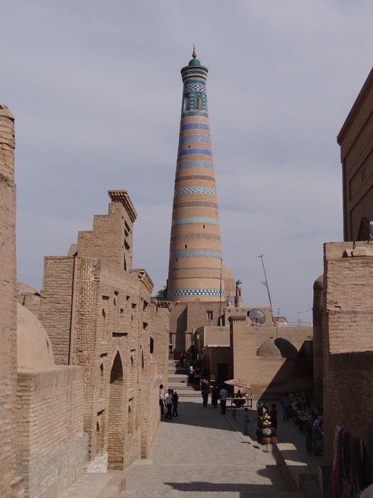 Minaret terminat Khiva Uzbekistan