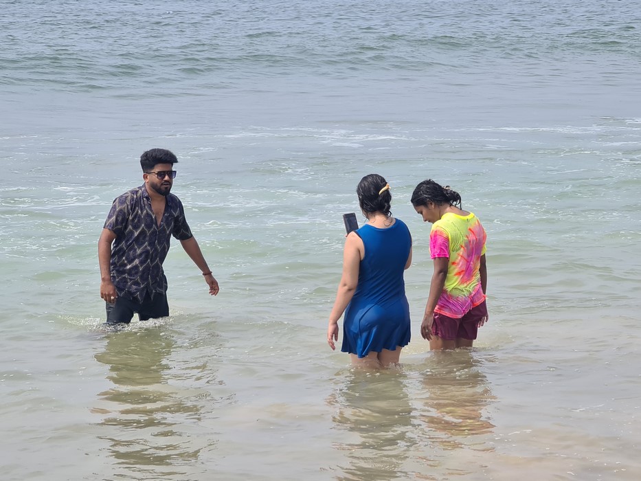 Goa beach goers